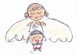 天使と子供